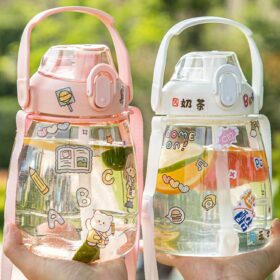 WhatsApp Image 2023 06 12 at 07.26.43 280x280 - 1300ml Cute Girls  Water Bottle with Straw- Plastic Water Cup